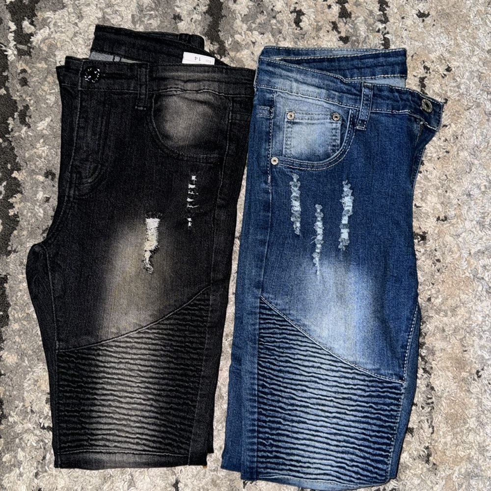 Boys Moto Jeans 2 pack size 14